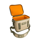 YETI Hopper Flip 12 Portable Cooler, Field Tan/Blaze Orange - backpacks4less.com