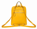 Heshe Women's Vintage Leather Backpack Casual Daypack for Ladies and Girls (Yellow) - backpacks4less.com