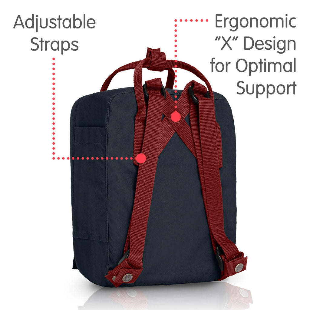 fjällräven kanken mini black ox red Fjallraven Mini Kanken Backpack Black / Ox Red