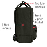 Fjallraven - Kanken Mini Classic Backpack for Everyday, Deep Forest - backpacks4less.com