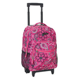 Rockland Luggage 17 Inch Rolling Backpack, Bandana, Medium - backpacks4less.com