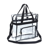 Magicbags Clear Tote Bag Stadium Approved,Adjustable Shoulder Strap and Zippered Top,Stadium Security Travel & Gym Clear Bag, Perfect for Work, School, Sports Games and Concerts-12 x12 x6 - backpacks4less.com