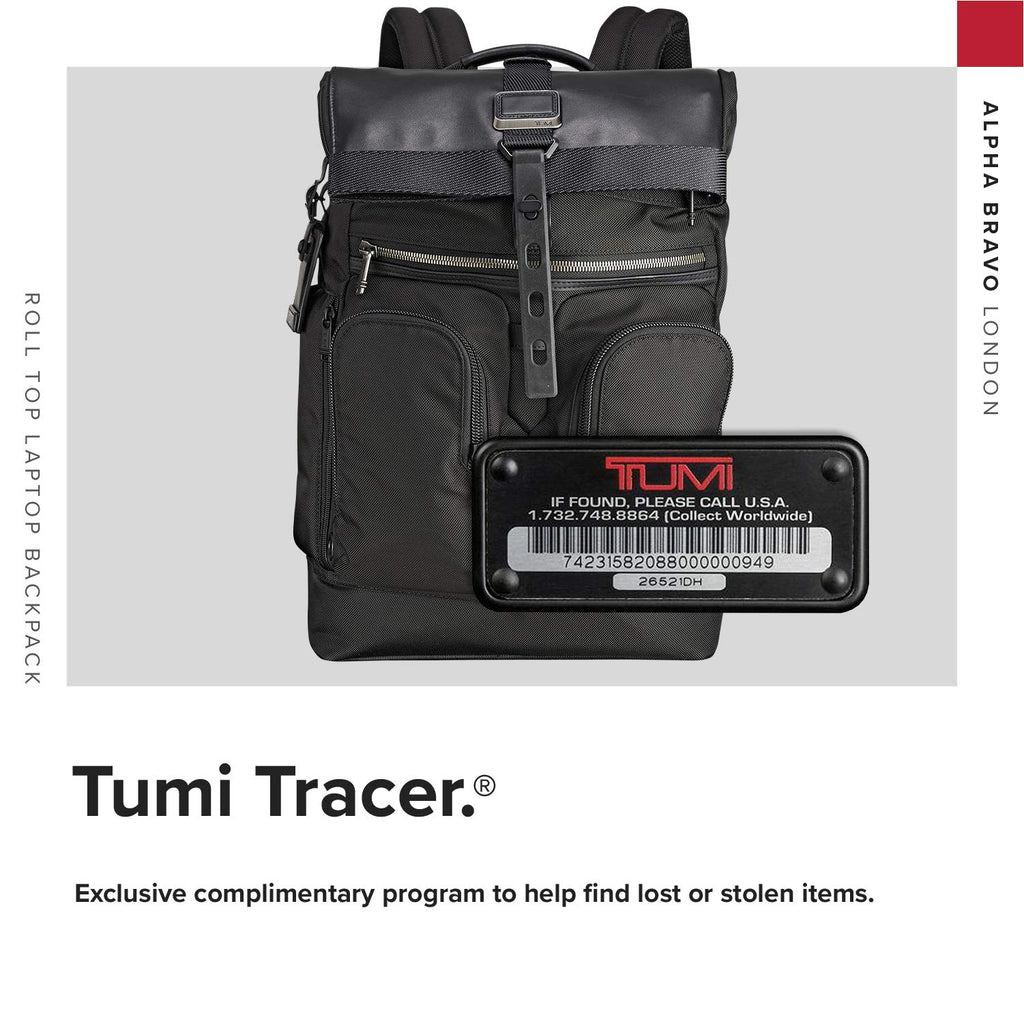 TUMI - Alpha Bravo London Roll Top Laptop Backpack - 15 Inch Computer Bag for Men and Women - Black - backpacks4less.com
