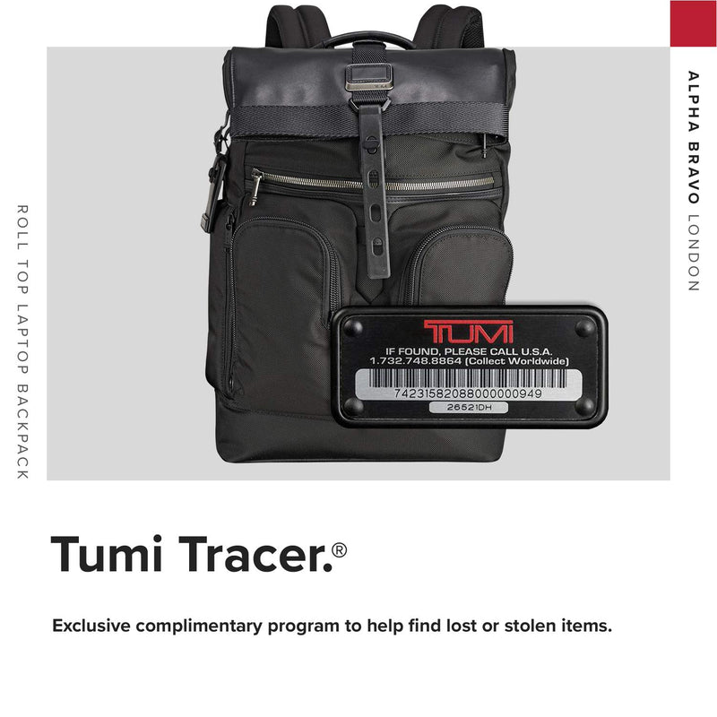 TUMI - Alpha Bravo London Roll Top Laptop Backpack - 15 Inch Computer Bag for Men and Women - Black - backpacks4less.com