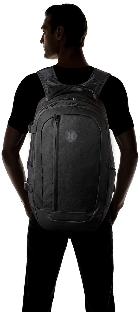 Hurley Men's Wayfarer Delux Laptop Backpack, Black, QTY - backpacks4less.com