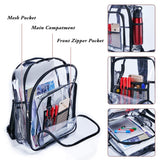 Heavy Duty Clear Backpack,Security Transparent Backpack,See Through Bookbag for Work, Security Check and Travel - backpacks4less.com