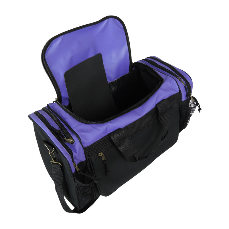 Dalix 20 Inch Sports Duffle Bag with Mesh and Valuables Pockets, Purple - backpacks4less.com