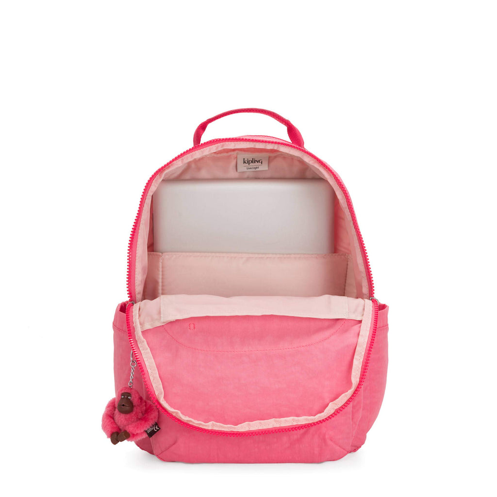 Kipling Seoul Large 15 Laptop Backpack Fiesta Pink–