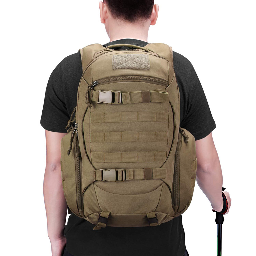 Mardingtop 28L Tactical Backpacks Molle Hiking daypacks for Camping Hiking Military Traveling 28L-Khaki - backpacks4less.com