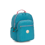 Kipling Seoul Large 15" Laptop Backpack Turquoise Sea - backpacks4less.com