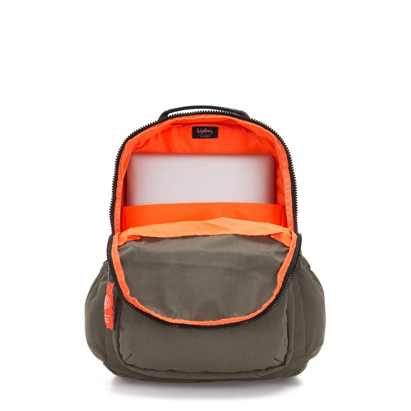 Kipling Seoul Large 15" Laptop Backpack Cool Moss - backpacks4less.com