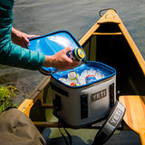 YETI Hopper Flip 12 Portable Cooler, Fog Gray/Tahoe Blue - backpacks4less.com