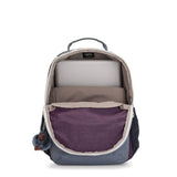 Kipling Seoul Go Large 15" Laptop Backpack Purple Verbena Colorblock - backpacks4less.com