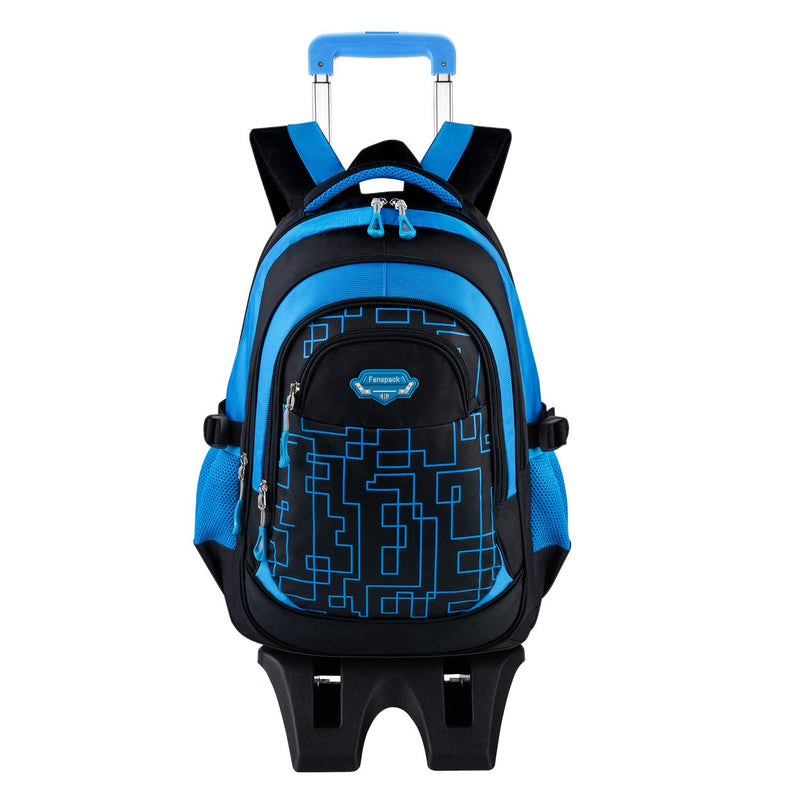 Rolling Backpack, Fanspack Rolling Backpack for Boys Fashion Wheeled Backpack Laptop Backpack - backpacks4less.com