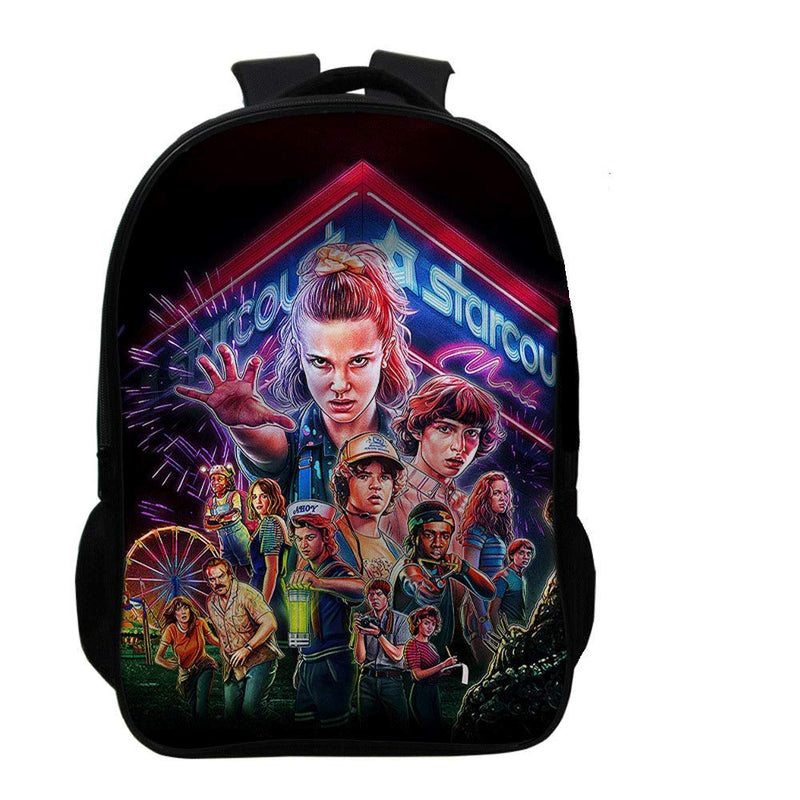 Amke Stranger Printed Backpacks Student School Bag Laptop Backpack with USB Charging Port - backpacks4less.com