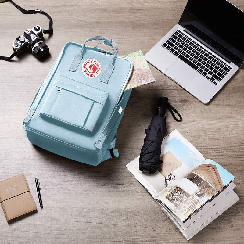 KALIDI Casual Backpack for Women,15 Inches Laptop Classic Backpack Camping Rucksack Travel Outdoor Daypack College School Bag (Light Blue) - backpacks4less.com