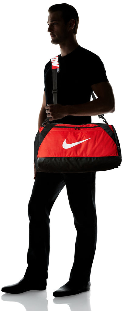 NIKE Brasilia Small Duffel - 9.0, University Red/Black/White, Misc–