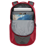 The North Face Jester Backpack, TNF Dark Grey Heather/Cardinal Red, One Size - backpacks4less.com