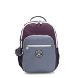 Kipling Seoul Go Large 15" Laptop Backpack Purple Verbena Colorblock - backpacks4less.com