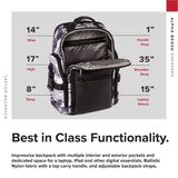 TUMI - Alpha Bravo Sheppard Deluxe Brief Pack Laptop Backpack - 15 Inch Computer Bag for Men and Women - Arctic Restoration - backpacks4less.com