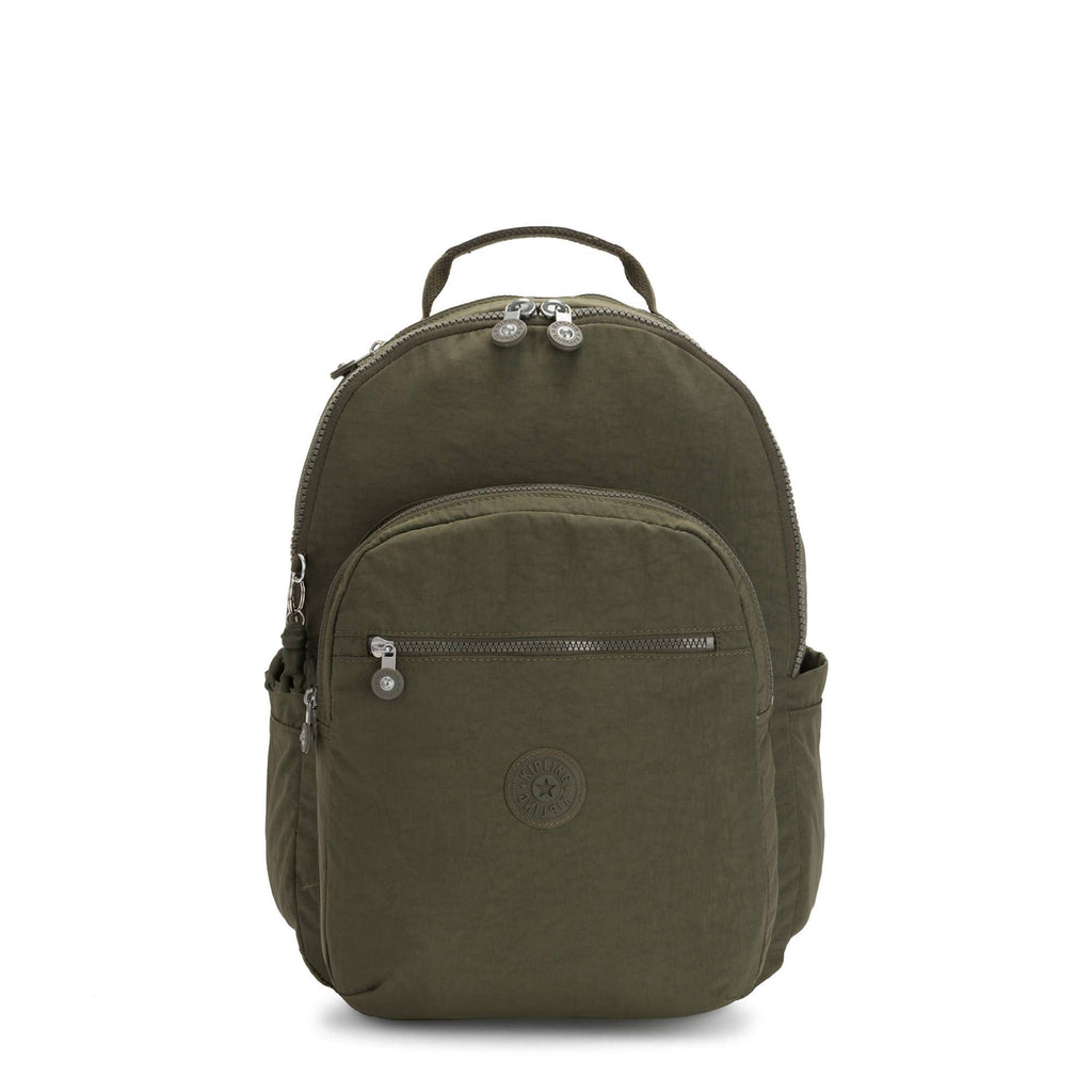 Kipling Seoul Large 15" Laptop Backpack Jaded Green Rm - backpacks4less.com
