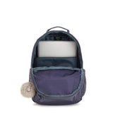 Kipling Seoul Large 15" Laptop Metallic Backpack Enchanted Purple Metallic - backpacks4less.com