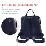 BOYATU Convertible Genuine Leather Backpack Purse for Women Fashion Travel Bag Blue-03 - backpacks4less.com