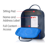 Fjallraven - Kanken Mini Classic Backpack for Everyday, Graphite/UN Blue - backpacks4less.com