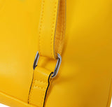 Heshe Women's Vintage Leather Backpack Casual Daypack for Ladies and Girls (Yellow) - backpacks4less.com