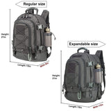 Military Expandable Travel Backpack Tactical Waterproof Work Backpack for Men(GRAY) - backpacks4less.com