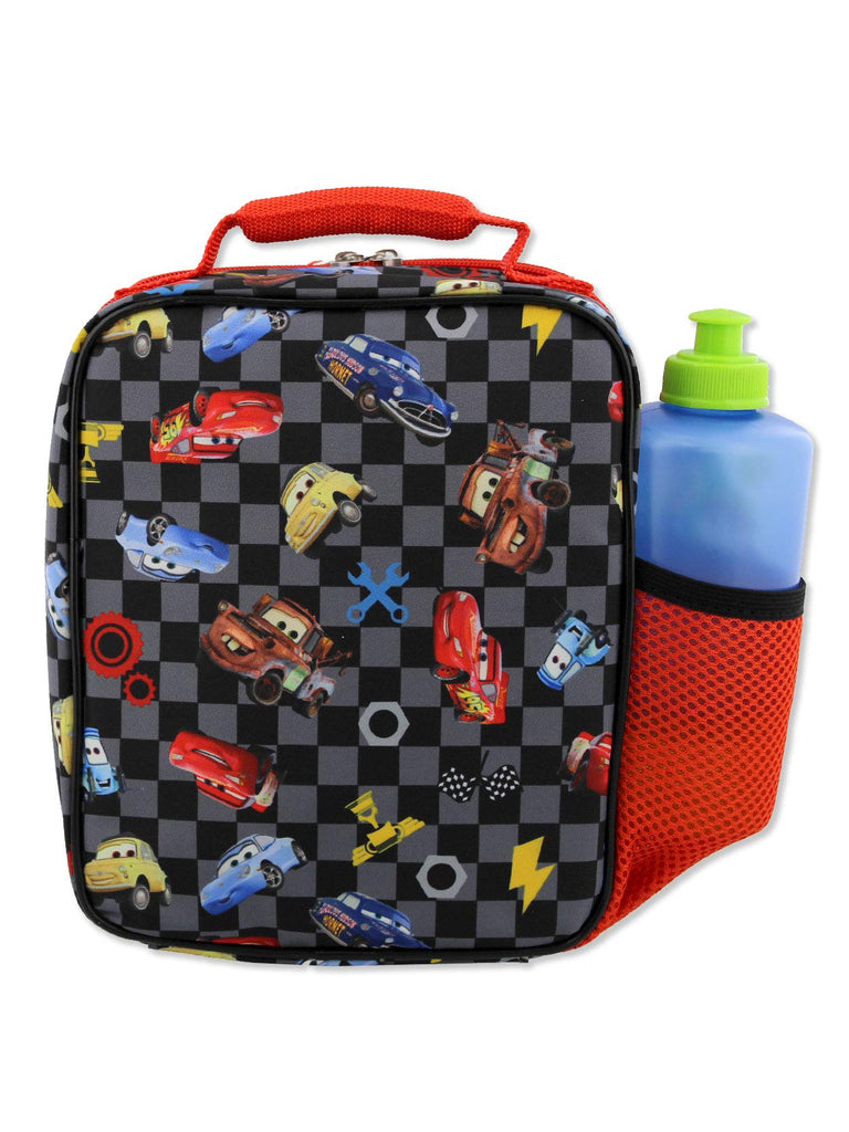 Disney Cars Boys Lightning McQueen Backpack with Lunch Bag Water