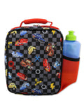 Disney Cars Lighting McQueen Boys Soft Insulated School Lunch Box (One Size, Black/Red) - backpacks4less.com