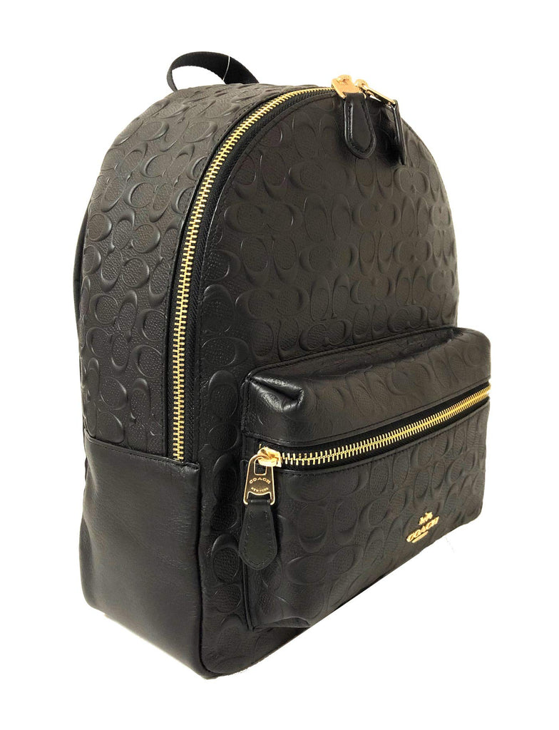 Coach F30550 Medium Charlie Backpack (IM/Black) Coach F30550 Medium Charlie Backpack (IM/Black)