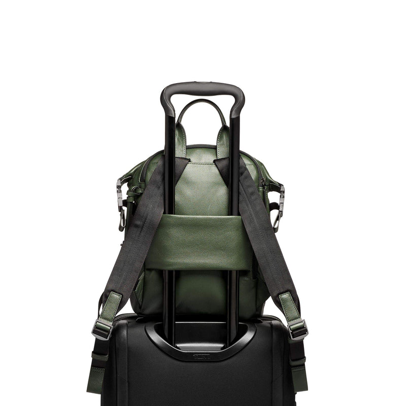 TUMI - Mezzanine Pat Leather Laptop Backpack - 12 Inch Computer Bag for Women - Olive - backpacks4less.com