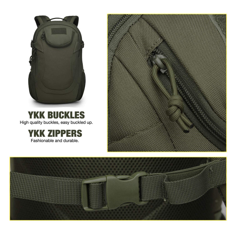 Mardingtop 25L Tactical Backpacks Molle Hiking daypacks for Camping Hiking Military Traveling (M6260-25L-Army Green) - backpacks4less.com