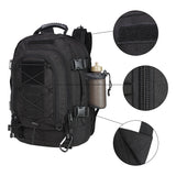 Military Tactical Backpack, Large 3 Day Army Molle Assault Rucksack for Outdoors, Hiking, Camping, Trekking, Bug Out Bag & Travel by ARMYCAMOUSA (Black) - backpacks4less.com