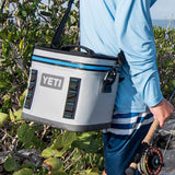 YETI Hopper Flip 8 Portable Cooler, Fog Gray/Tahoe Blue - backpacks4less.com