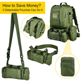 CVLIFE Military Tactical Backpack Army Rucksack Assault Pack Built-up Molle Bag - backpacks4less.com