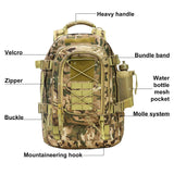 PANS Military Travel Backpack Tactical Outdoor Daypack MOLLE Bag for Hiking,Camping - backpacks4less.com