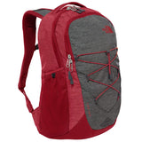 The North Face Jester Backpack, TNF Dark Grey Heather/Cardinal Red, One Size - backpacks4less.com