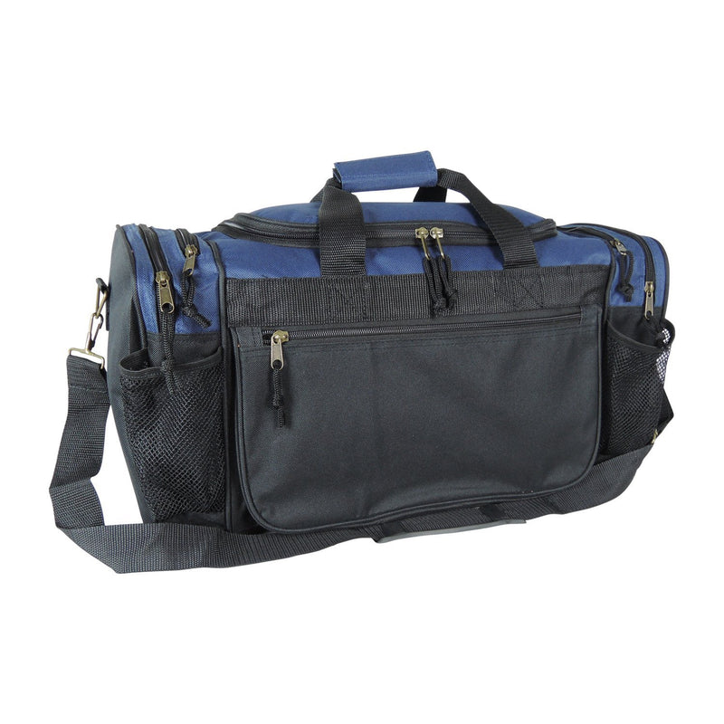 Dalix 20 Inch Sports Duffle Bag with Mesh and Valuables Pockets, Navy Blue - backpacks4less.com