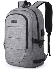 ambor travel laptop backpack 17.3 inch anti theft business backpack Travel Laptop Backpack, AMBOR 17.3 Inch Anti Theft Business Backpack with USB Charging Port and Headphone Interface,Large Computer Backpack School Daypack Backpack for Women and Men-Grey