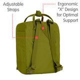 Fjallraven - Kanken Mini Classic Backpack for Everyday, Guacamole - backpacks4less.com