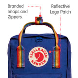 Fjallraven - Kanken Classic Backpack for Everyday, Deep Blue/Rainbow Pattern - backpacks4less.com