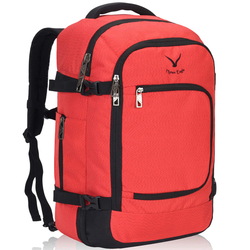 Hynes Eagle Travel Backpack 40L Flight Approved Carry on Backpack, Scarlet 2017 - backpacks4less.com
