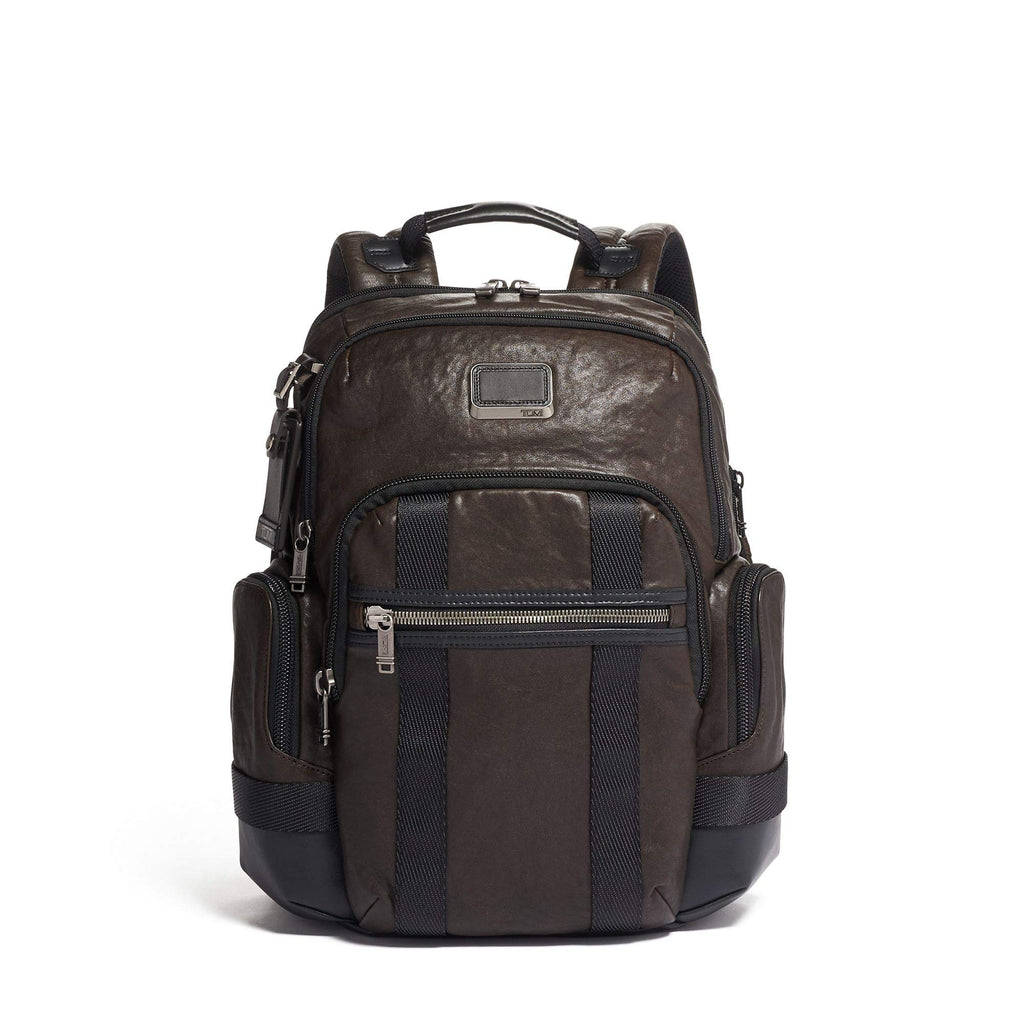 TUMI - Alpha Bravo Nathan Leather Laptop Backpack - 15 Inch Computer Bag for Men and Women - Dark Brown TUMI - Alpha Bravo Nathan Leather Laptop Backpack - 15 Inch Computer Bag for Men and Women - Dark Brown