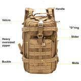 Small Military Tactical Backpack 30L Assault Backpack Tactical Bag - backpacks4less.com