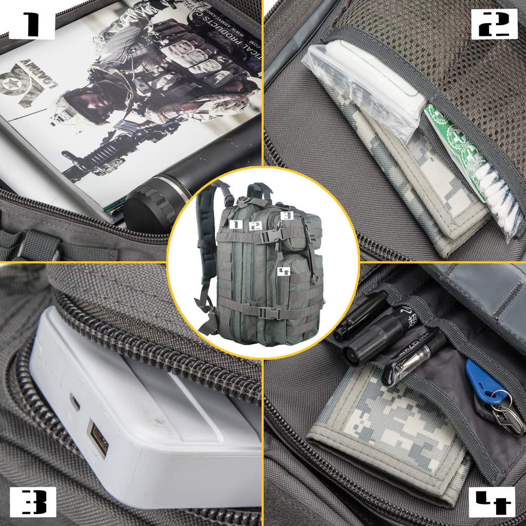 Small Military Tactical Backpack 30L Assault Backpack Tactical Bag Gre ...