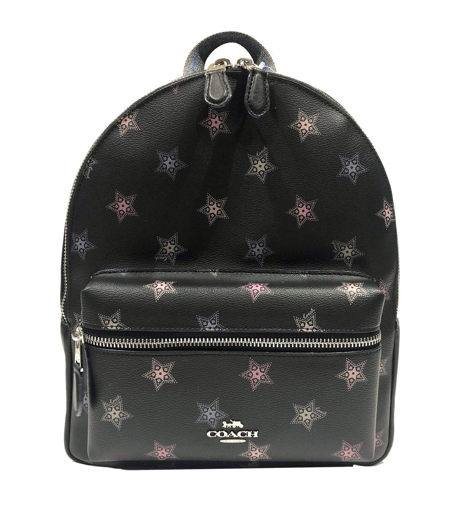 coach f30550 medium charlie backpack black Coach F30550 Medium Charlie Backpack (SV/Black Multi)– backpacks4less.com