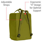 Fjallraven - Kanken Classic Backpack for Everyday, Guacamole - backpacks4less.com